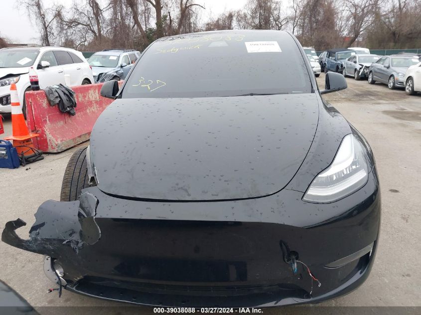 2022 Tesla Model Y VIN: 7SAYGDEE0NF376042 Lot: 39038088