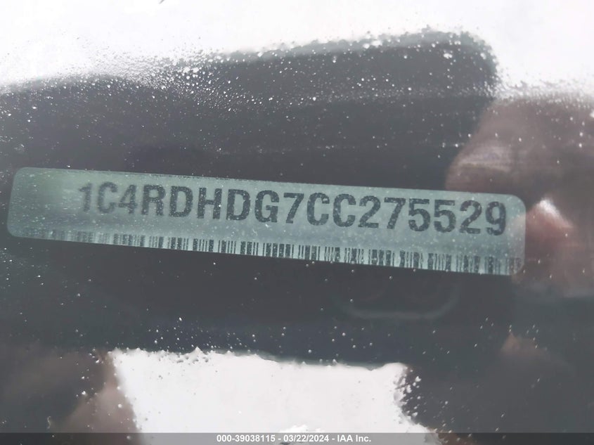 1C4RDHDG7CC275529 2012 Dodge Durango Crew