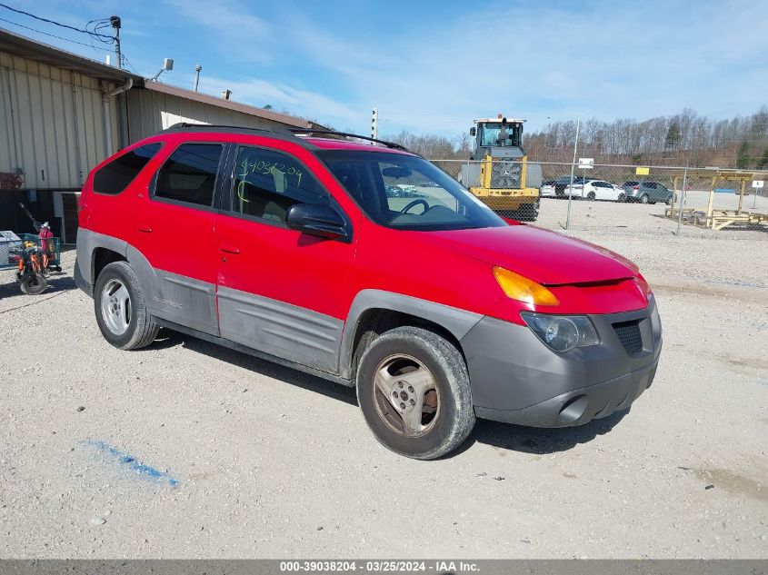 2001 Pontiac Aztek Gt VIN: 3G7DA03E71S531095 Lot: 39038204