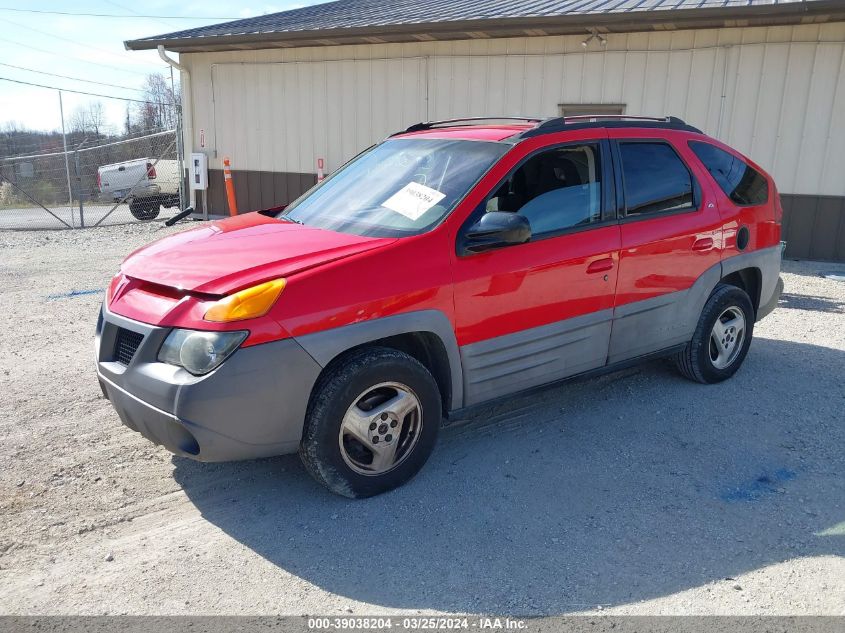 2001 Pontiac Aztek Gt VIN: 3G7DA03E71S531095 Lot: 39038204