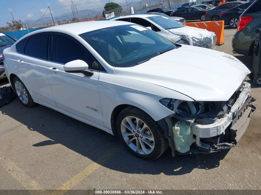 2019 Ford Fusion Hybrid Se VIN: 3FA6P0LU8KR143842 Lot: 39038556