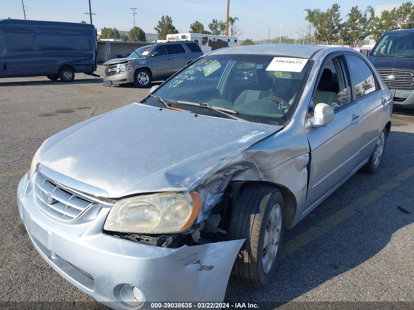 2006 Kia Spectra Ex/Lx/Sx VIN: KNAFE122165262893 Lot: 39038635