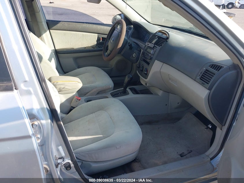 2006 Kia Spectra Ex/Lx/Sx VIN: KNAFE122165262893 Lot: 39038635