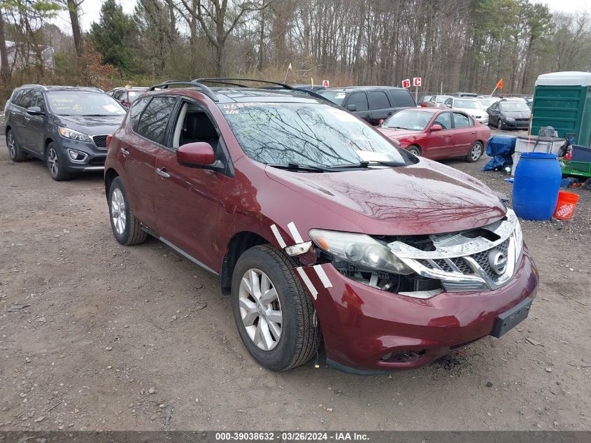 2011 Nissan Murano S/Sl/Le VIN: JN8AZ1MW5BW187903 Lot: 39038632