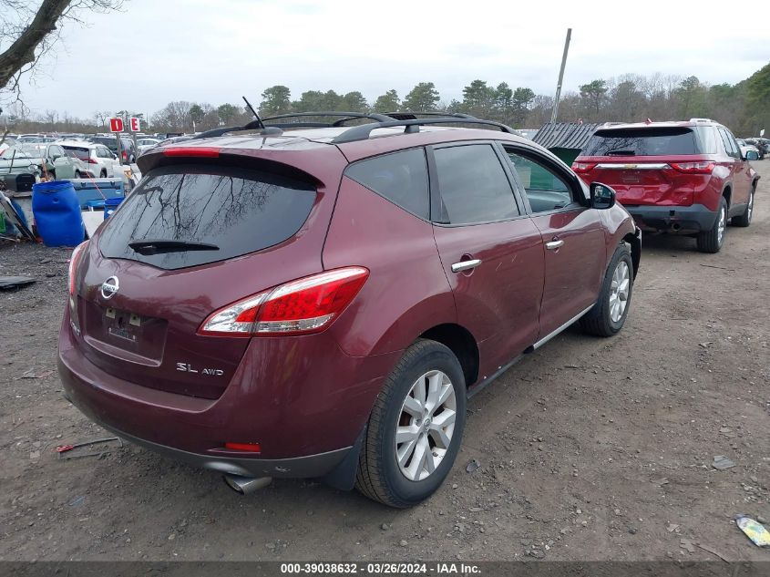 2011 Nissan Murano S/Sl/Le VIN: JN8AZ1MW5BW187903 Lot: 39038632