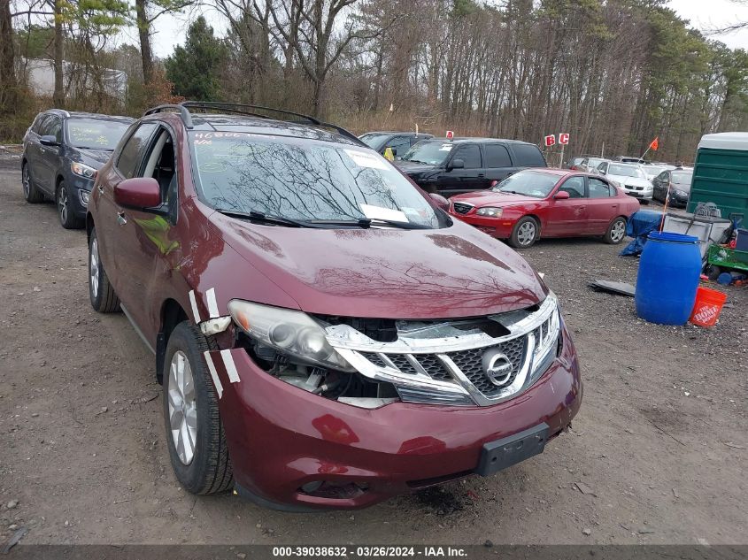 2011 Nissan Murano S/Sl/Le VIN: JN8AZ1MW5BW187903 Lot: 39038632