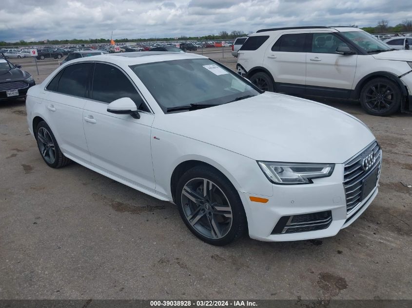 2018 AUDI A4 2.0T TECH ULTRA PREMIUM/2.0T ULTRA PREMIUM - WAULMAF40JA120780