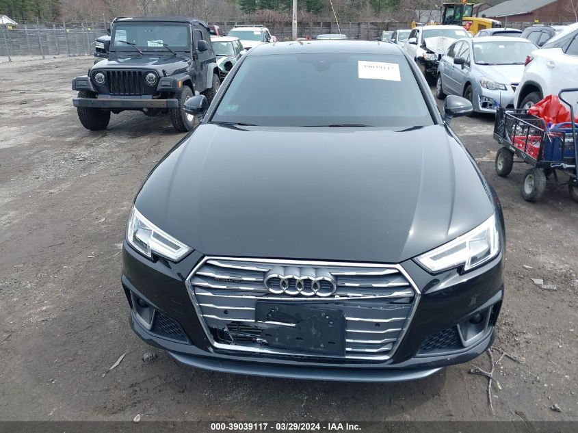 2019 Audi A4 45 Premium VIN: WAUENAF41KA120309 Lot: 39039117