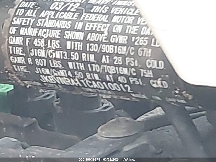 2012 KAWASAKI VN1700 A - JKBVNRA11CA010012