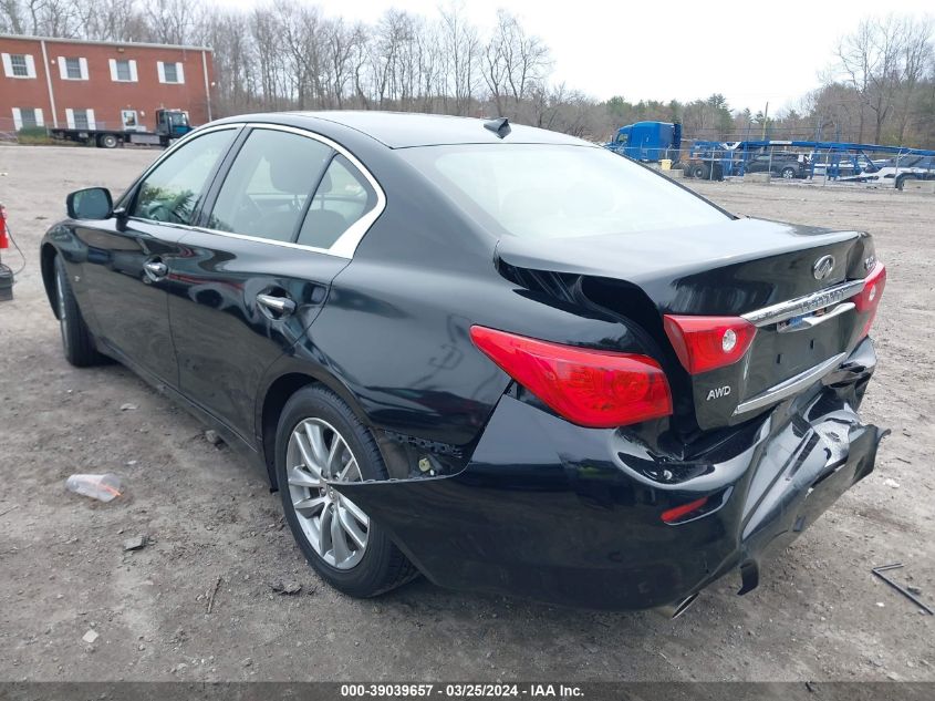 2014 Infiniti Q50 Premium VIN: JN1BV7AR9EM689295 Lot: 39039657