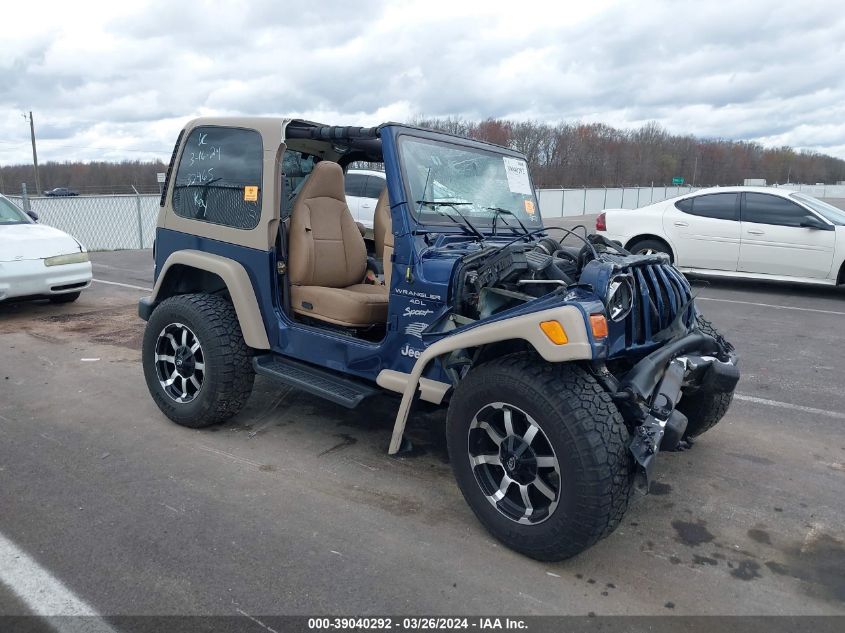 2001 Jeep Wrangler Sport VIN: 1J4FA49S81P312475 Lot: 39611050