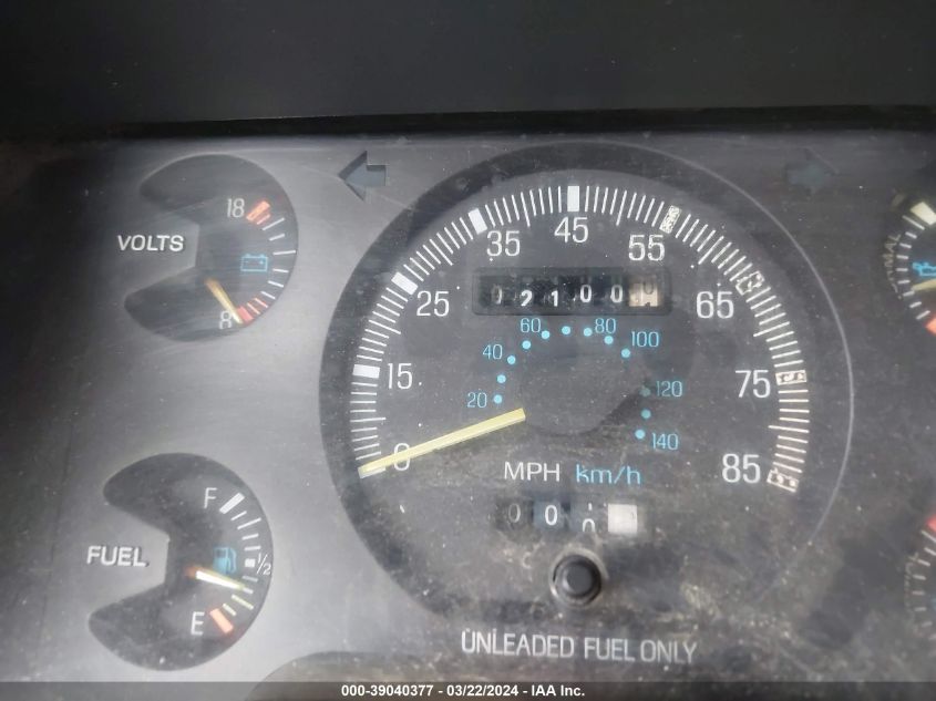 1989 Ford Aerostar VIN: 1FMCA11U6KZA39252 Lot: 39040377