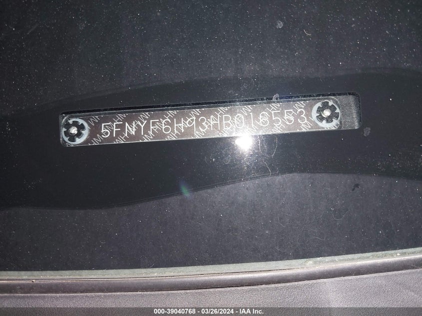 2017 HONDA PILOT TOURING - 5FNYF6H93HB016553