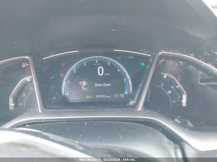 2019 HONDA CIVIC EX - 2HGFC3B30KH357057