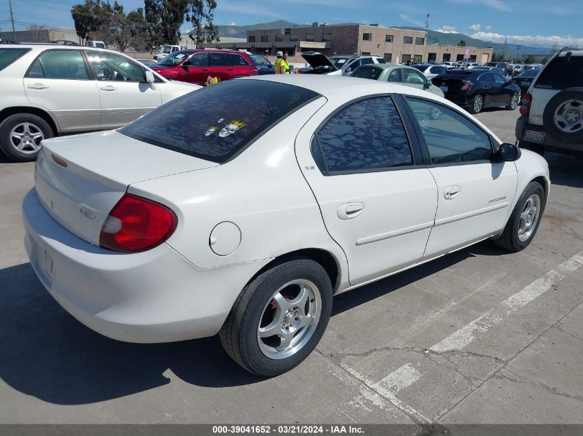2001 Dodge Neon Se VIN: 1B3ES46C61D209831 Lot: 39041652