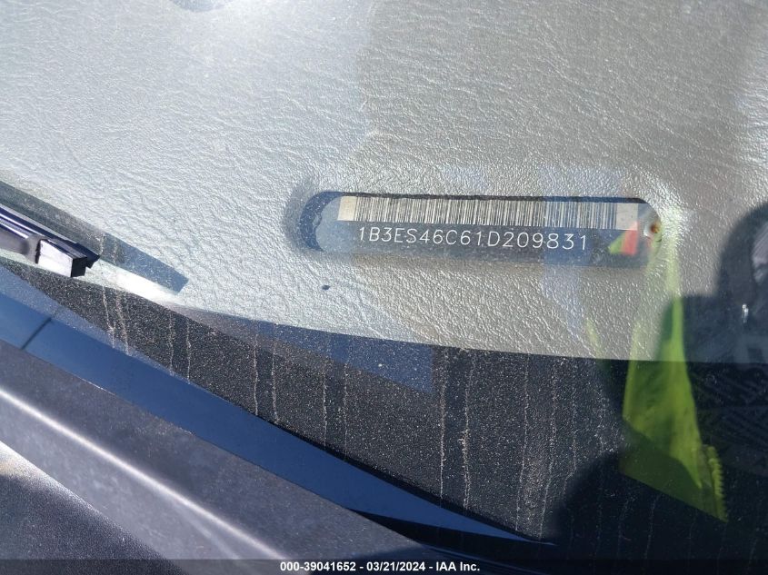 2001 Dodge Neon Se VIN: 1B3ES46C61D209831 Lot: 39041652