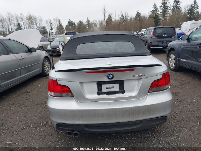 2008 BMW 128I VIN: WBAUL73568VE88930 Lot: 39042603