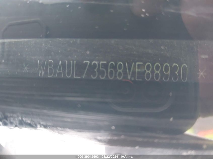 2008 BMW 128I VIN: WBAUL73568VE88930 Lot: 39042603