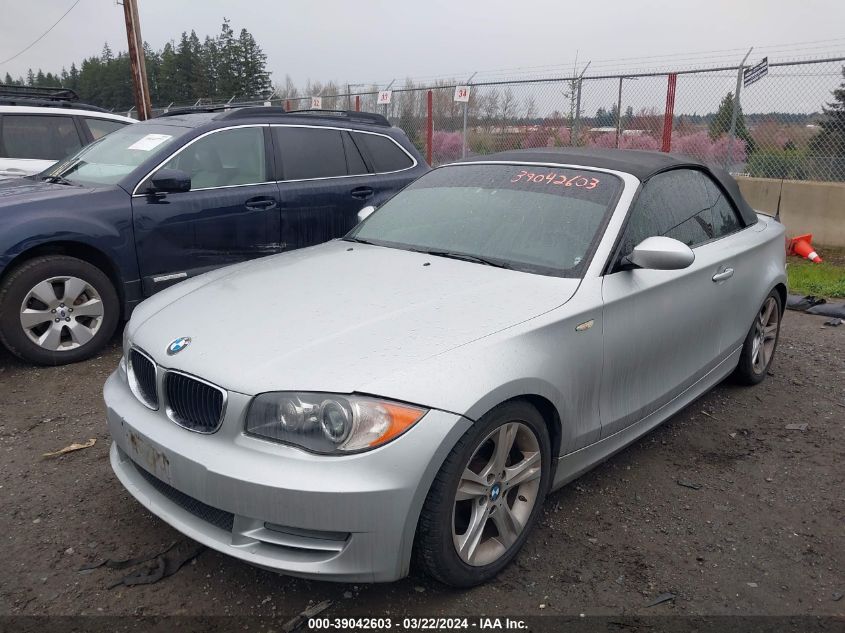 2008 BMW 128I VIN: WBAUL73568VE88930 Lot: 39042603