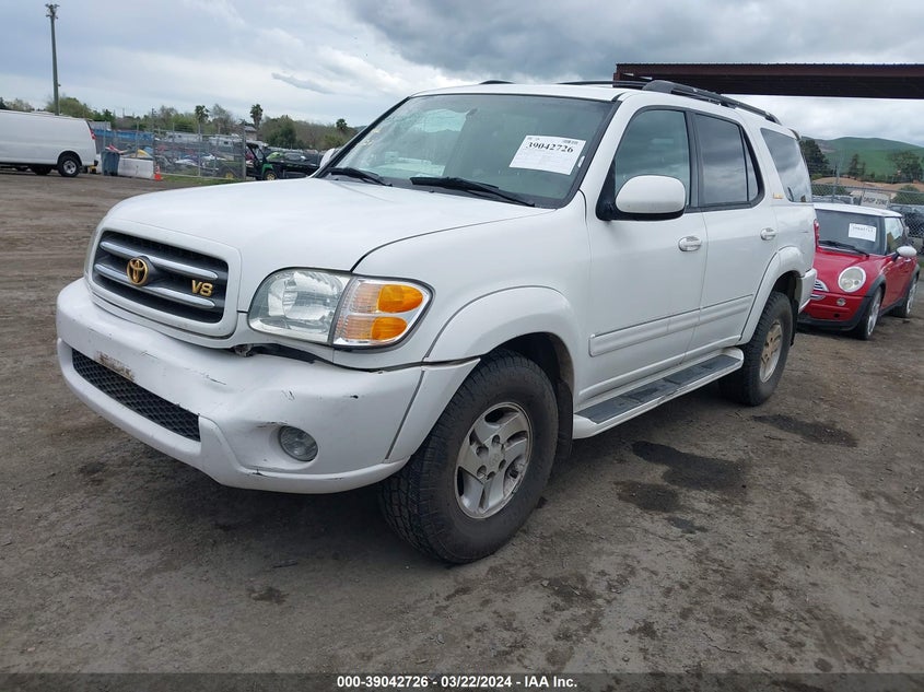 2002 Toyota Sequoia Limited V8 VIN: 5TDBT48A42S103703 Lot: 39042726