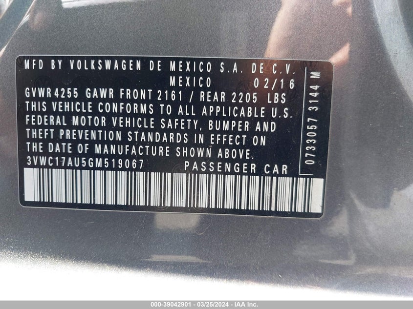 2016 VOLKSWAGEN GOLF SPORTWAGEN TSI LIMITED EDITION - 3VWC17AU5GM519067