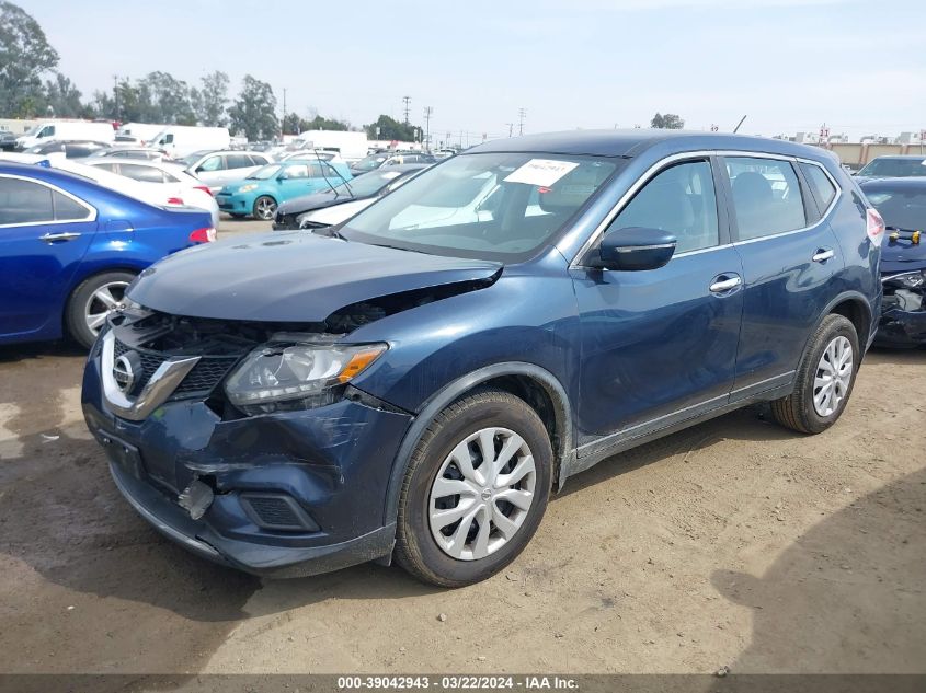 2015 Nissan Rogue S VIN: KNMAT2MT7FP522801 Lot: 39042943