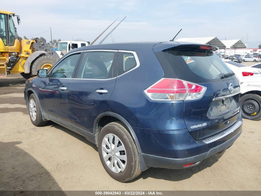 2015 Nissan Rogue S VIN: KNMAT2MT7FP522801 Lot: 39042943