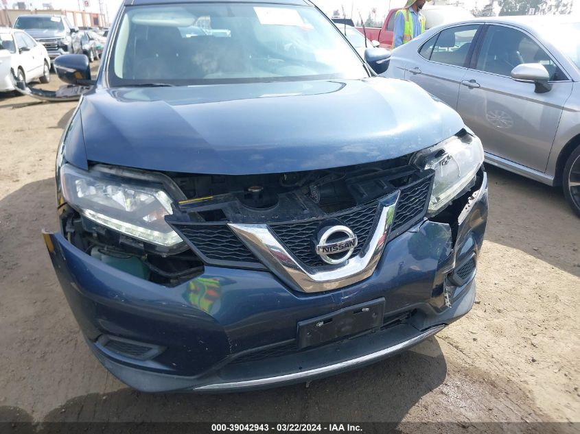 2015 Nissan Rogue S VIN: KNMAT2MT7FP522801 Lot: 39042943