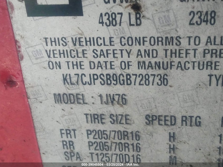 2016 CHEVROLET TRAX LT - KL7CJPSB9GB728736