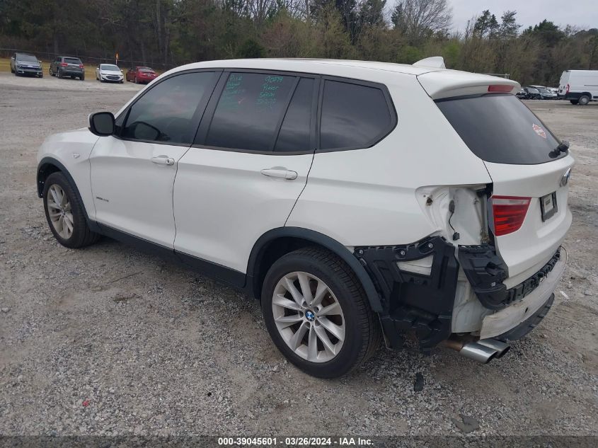 2014 BMW X3 xDrive28I VIN: 5UXWX9C5XE0D22543 Lot: 39045601