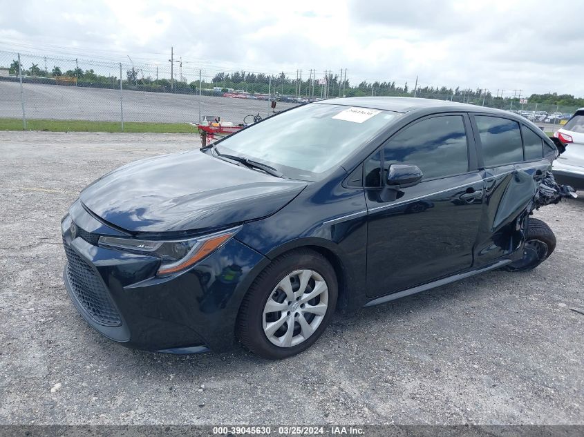 2021 Toyota Corolla Le VIN: JTDEPMAE6MJ125989 Lot: 39045630