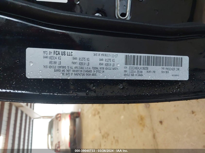 2018 DODGE CHARGER SXT - 2C3CDXBGXJH196258