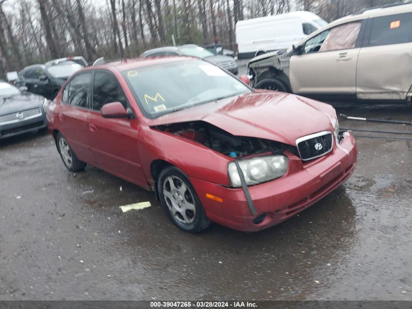 2002 Hyundai Elantra Gls VIN: KMHDN45D82U334953 Lot: 39047265