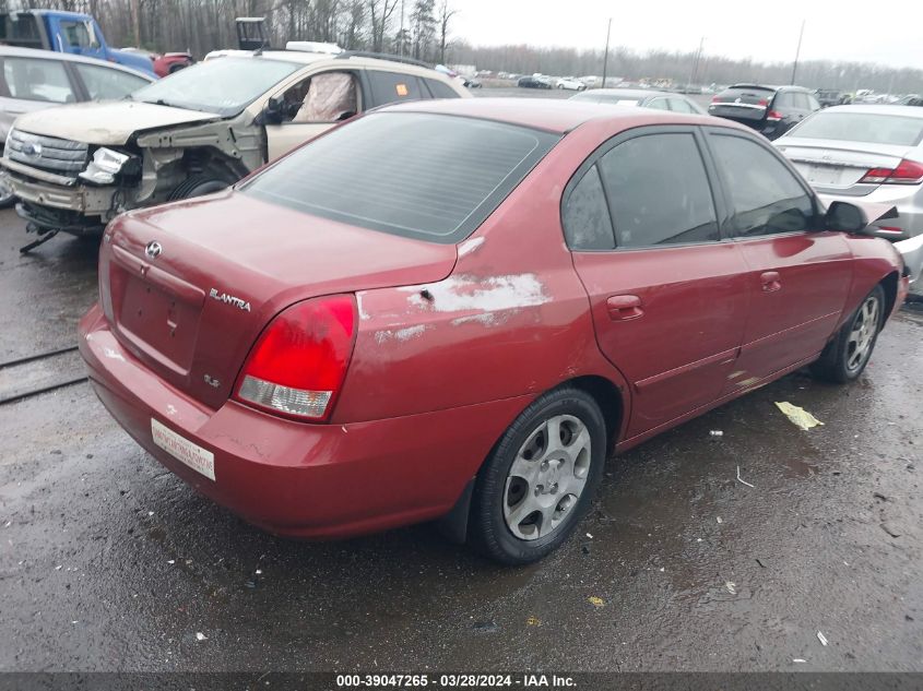 2002 Hyundai Elantra Gls VIN: KMHDN45D82U334953 Lot: 39047265