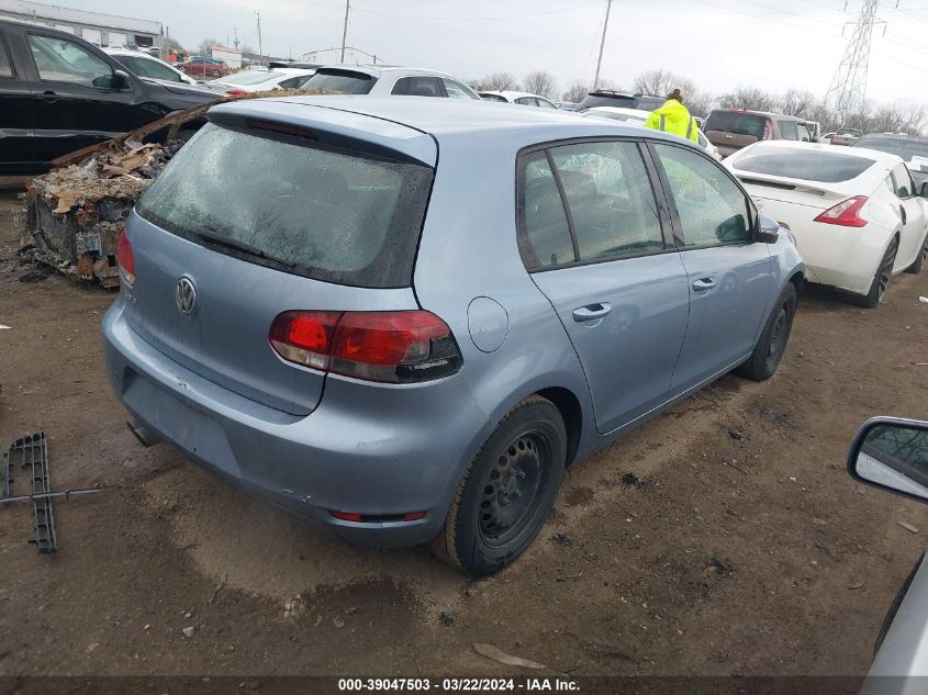 2010 Volkswagen Golf 4-Door VIN: WVWDB7AJ6AW307182 Lot: 39047503