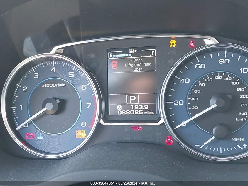 VIN JF2GPALC8H8267312 2017 SUBARU CROSSTREK 2.0I LIMITED