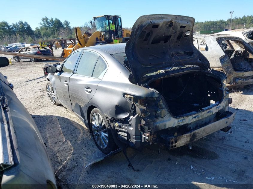 2019 Infiniti Q50 3.0T Luxe VIN: JN1EV7AR7KM555684 Lot: 39049003