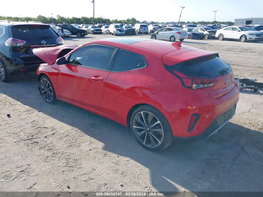 2019 Hyundai Veloster 2.0 Premium VIN: KMHTG6AF2KU014357 Lot: 39050747