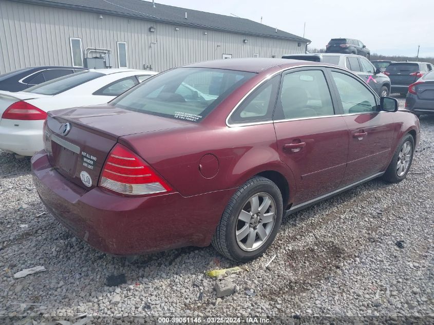 2005 Mercury Montego Luxury VIN: 1MEFM40155G614957 Lot: 39051145