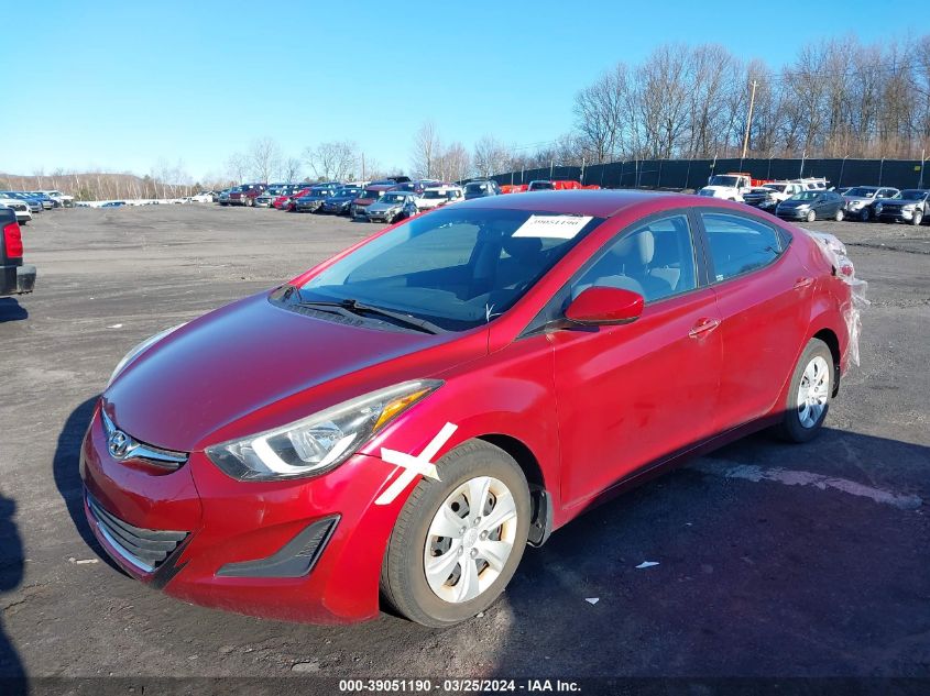 5NPDH4AE8GH668668 | 2016 HYUNDAI ELANTRA