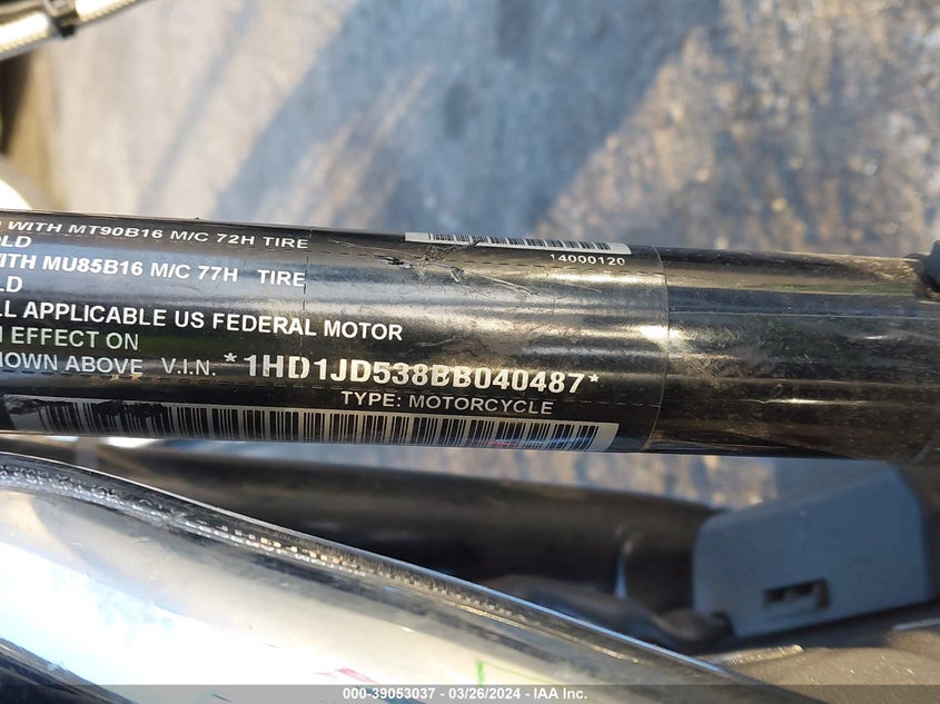 2011 HARLEY-DAVIDSON FLSTN - 1HD1JD538BB040487