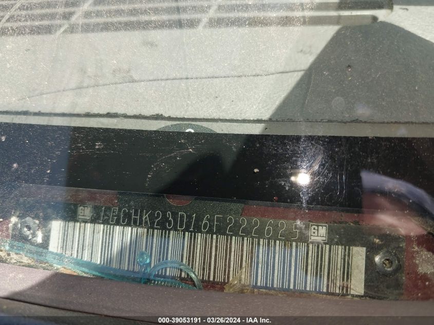 2006 Chevrolet Silverado 2500Hd VIN: 1GCHK23D16F222625 Lot: 39053191