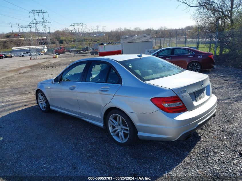 WDDGF8BB5CR238040 | 2012 MERCEDES-BENZ C 300