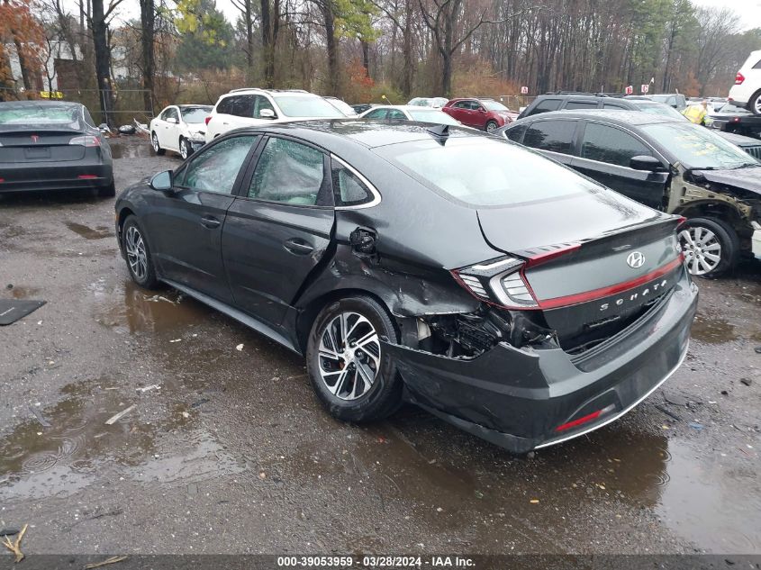 2022 Hyundai Sonata Hybrid Blue VIN: KMHL24JJ1NA049873 Lot: 39053959