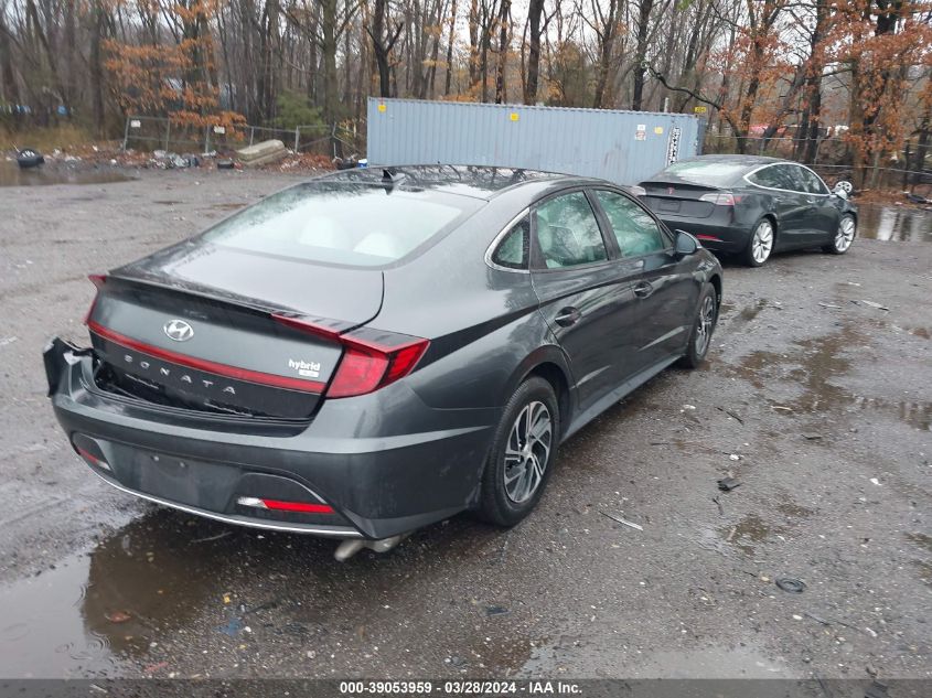 2022 Hyundai Sonata Hybrid Blue VIN: KMHL24JJ1NA049873 Lot: 39053959