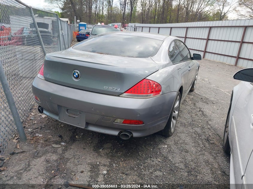 2007 BMW 650I VIN: WBAEH135X7CR52165 Lot: 39055603