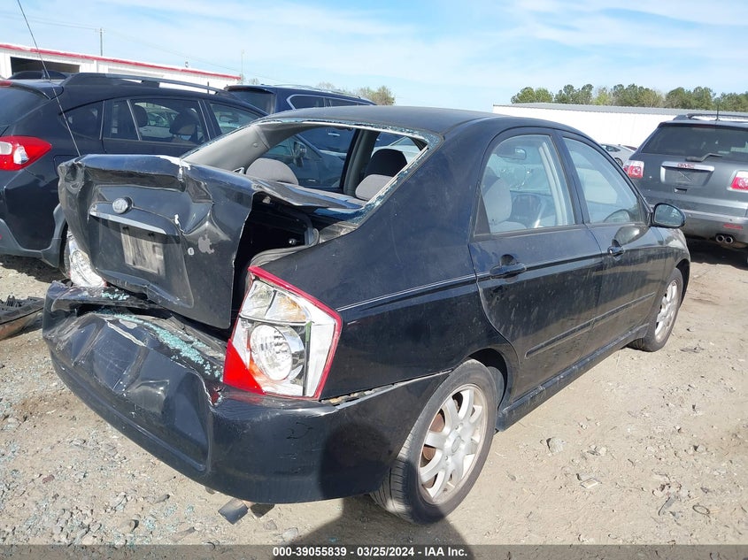 2006 Kia Spectra Lx/Ex VIN: KNAFE121265240893 Lot: 39055839