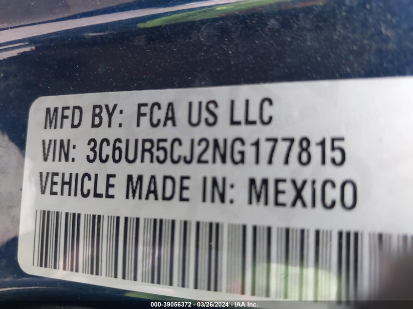 2022 RAM 2500 TRADESMAN  4X4 6'4 BOX - 3C6UR5CJ2NG177815