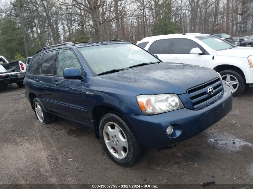 2004 Toyota Highlander Limited V6 VIN: JTEEP21A940059201 Lot: 39057755