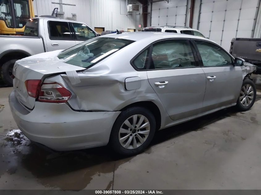 2013 Volkswagen Passat 2.5L S VIN: 1VWAP7A39DC006432 Lot: 39057808